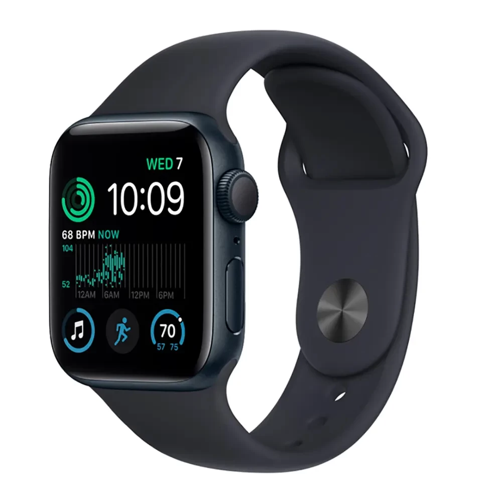 Apple Watch SE 2 GPS 44mm Midnight Aluminum Case with Midnight Sport Band (MNK03/MNTG3) - ITMag