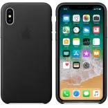 Apple iPhone X Leather Case - Black (MQTD2)