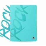 Кожаный чехол (книжка) ROCK Impres Series для Apple IPAD mini (RETINA)/mini 3 (Бирюзовый / Blue)