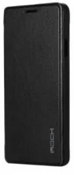 Кожаный чехол (книжка) Rock Uni Series для Samsung G850F Galaxy Alpha (Черный / Black)