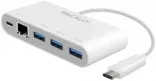 Macally USB четырех портовый USB 3.1 / 3.0 c зарядным USB-C портом и Ethernet портом (UC3HUB3GBC)