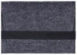 Темний повстяний чохол-конверт для Macbook 15/16 горизонтальний (GM14-15/16)