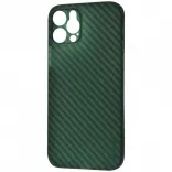 Memumi Carbon Ultra Slim Case (PC) iPhone 12 Pro (dark green)