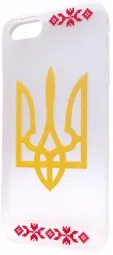 Накладка EGGO для iPhone 5/5S Біла з Гербом України
