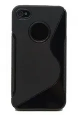 TPU Duotone Apple iPhone 4/4S Чорний (матово/прозорий)