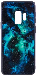 Чехол EGGO TPU+Glass Космос для Samsung Galaxy S9 (Зеленый)