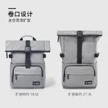 РюкзакXiaomi 90 Points Urban Roll Top Backpack Cold Grey 18,6/27,3L (6941413231671)