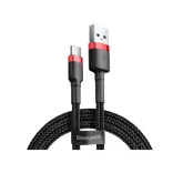 Кабель USB Type-C Baseus Cafule Cable USB Type-C 3A 1M Red+Black (CATKLF-B91)