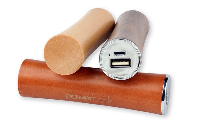 Внешняя батарея EGGO 2600mAh Natural Wooden (iPhone, iPad, Android) Dark Brown - ITMag