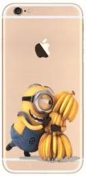 TPU чехол EGGO для Apple iPhone 5/5S/SE (Миньон с бананами)