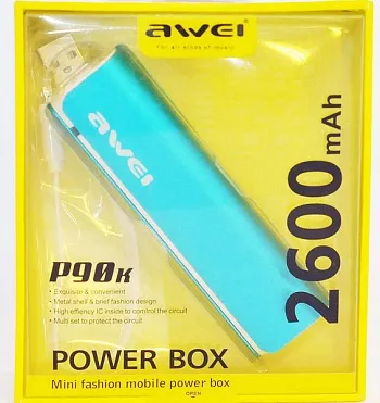 Awei Power Bank P90k 2600 mAh Blue - ITMag