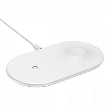 Baseus Smart 2 in1 Wireless Charger (Type-C Version) White (WX2IN1P20-02) - ITMag