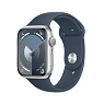 Apple Watch Series 9 GPS 45mm Silver Alu. Case w. Storm Blue S. Band - M/L (MR9E3) - ITMag