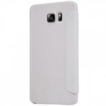 Кожаный чехол (книжка) Nillkin Sparkle Series для Samsung Galaxy Note 5 (Белый) - ITMag